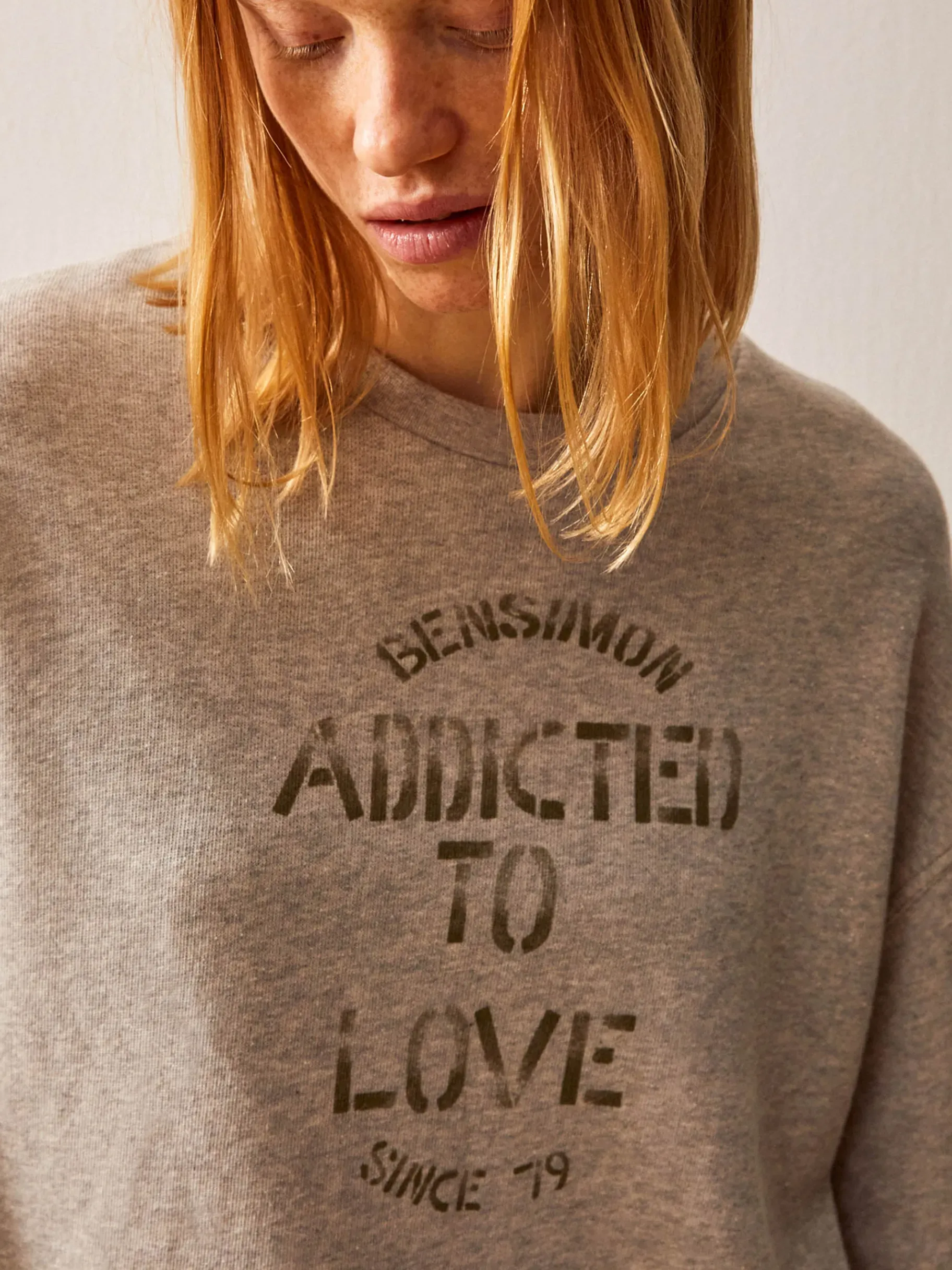 BENSIMON Pulls, Sweats & Gilets<Sweat juliene GRIS CHINE