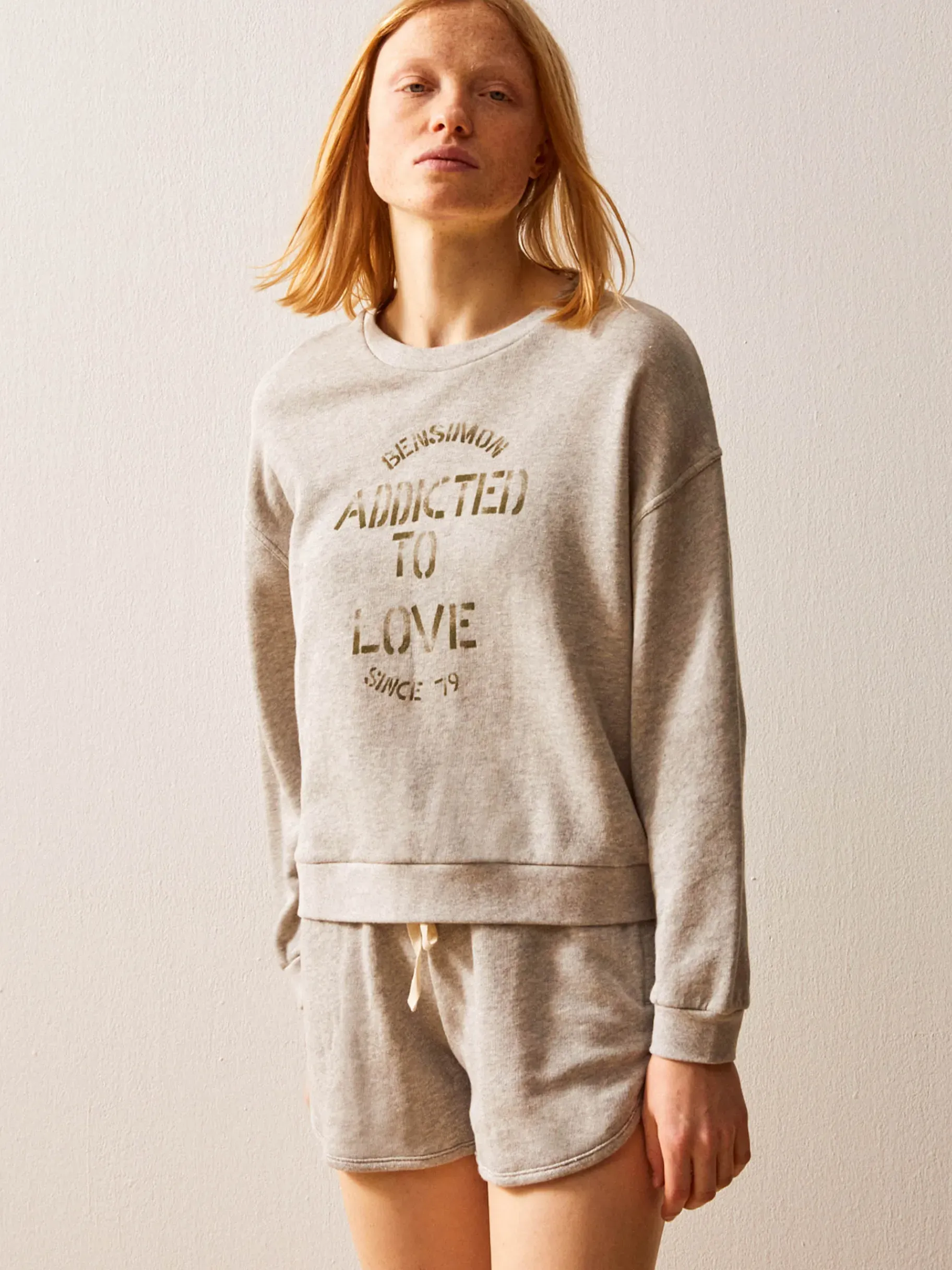 BENSIMON Pulls, Sweats & Gilets<Sweat juliene GRIS CHINE
