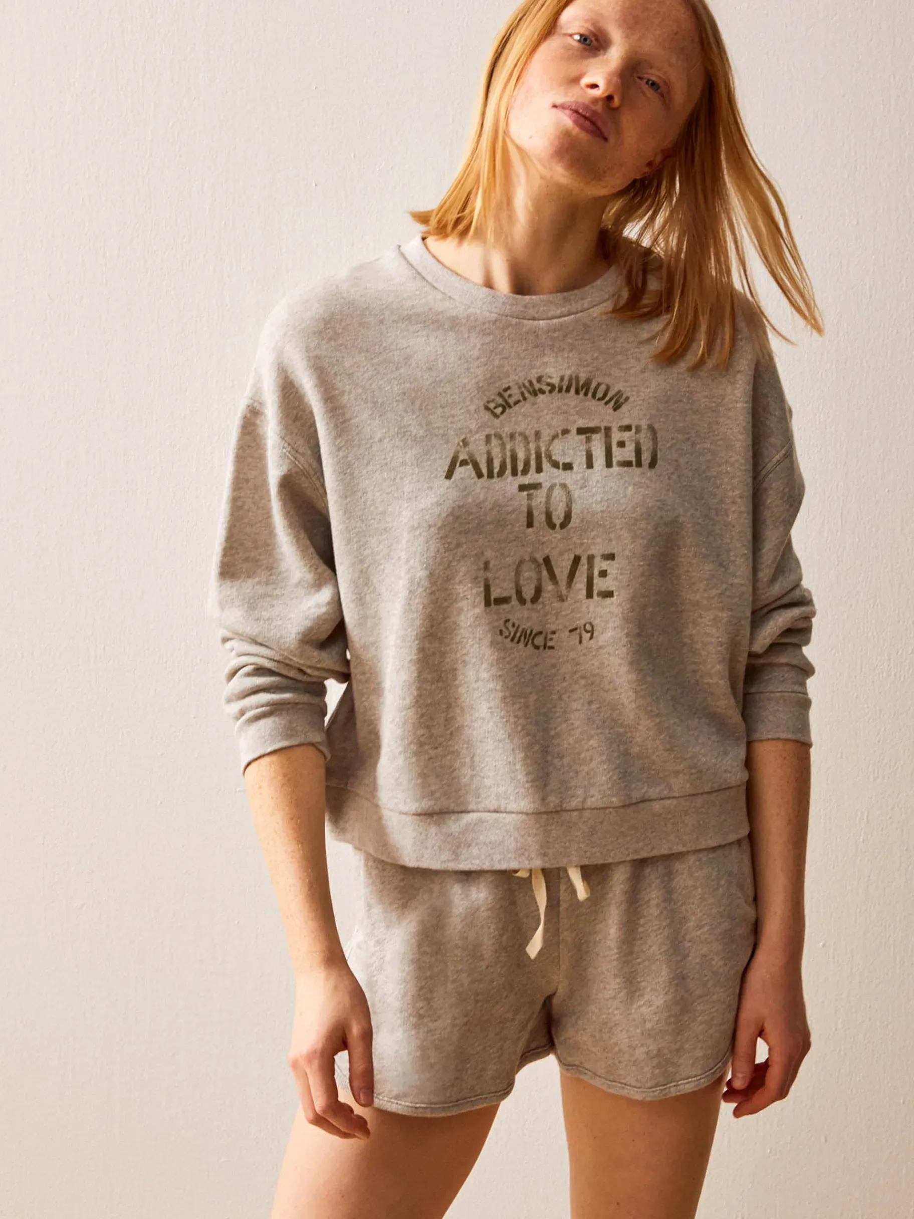 BENSIMON Pulls, Sweats & Gilets<Sweat juliene GRIS CHINE