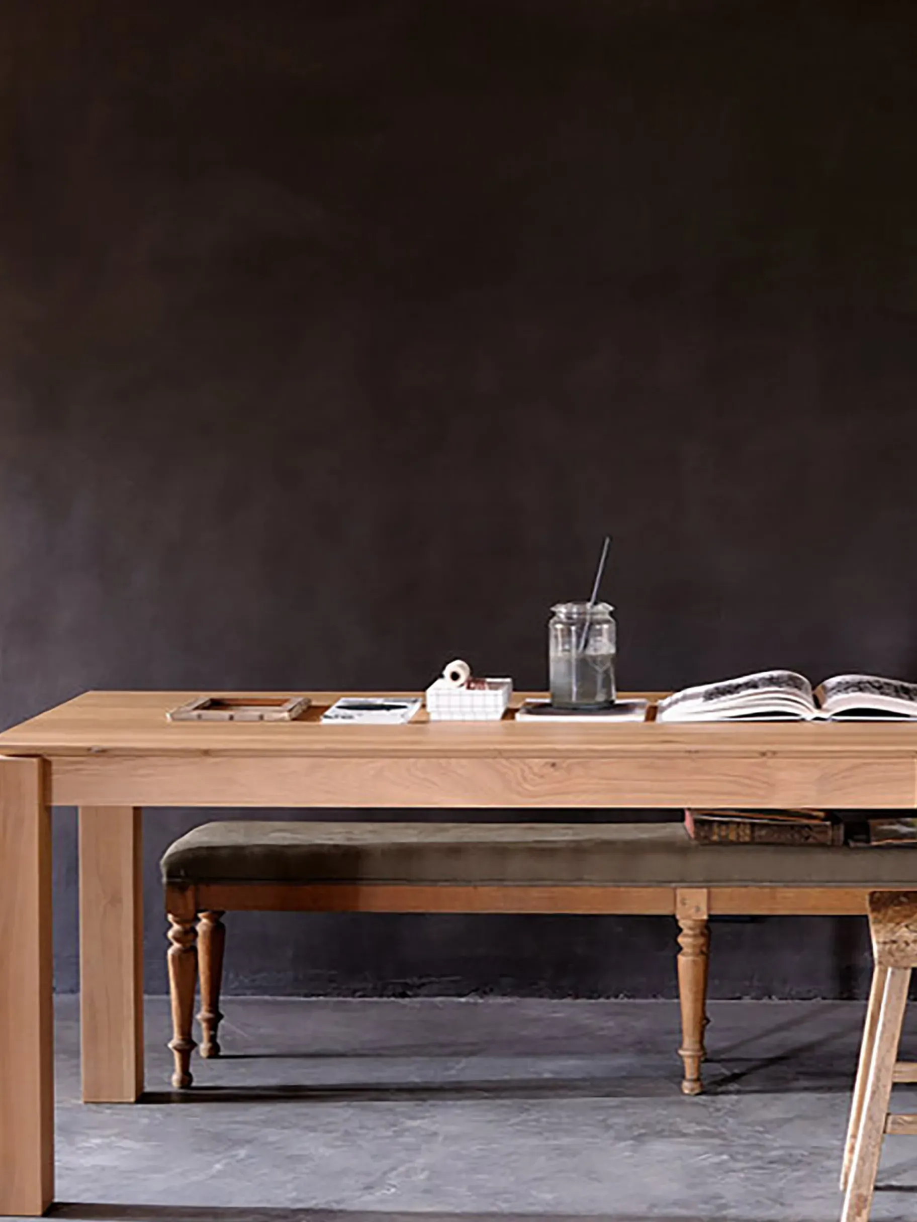 BENSIMON Tables & Consoles<Table a rallonge slice chene massif 140/220 cm - ethnicraft #ffffff
