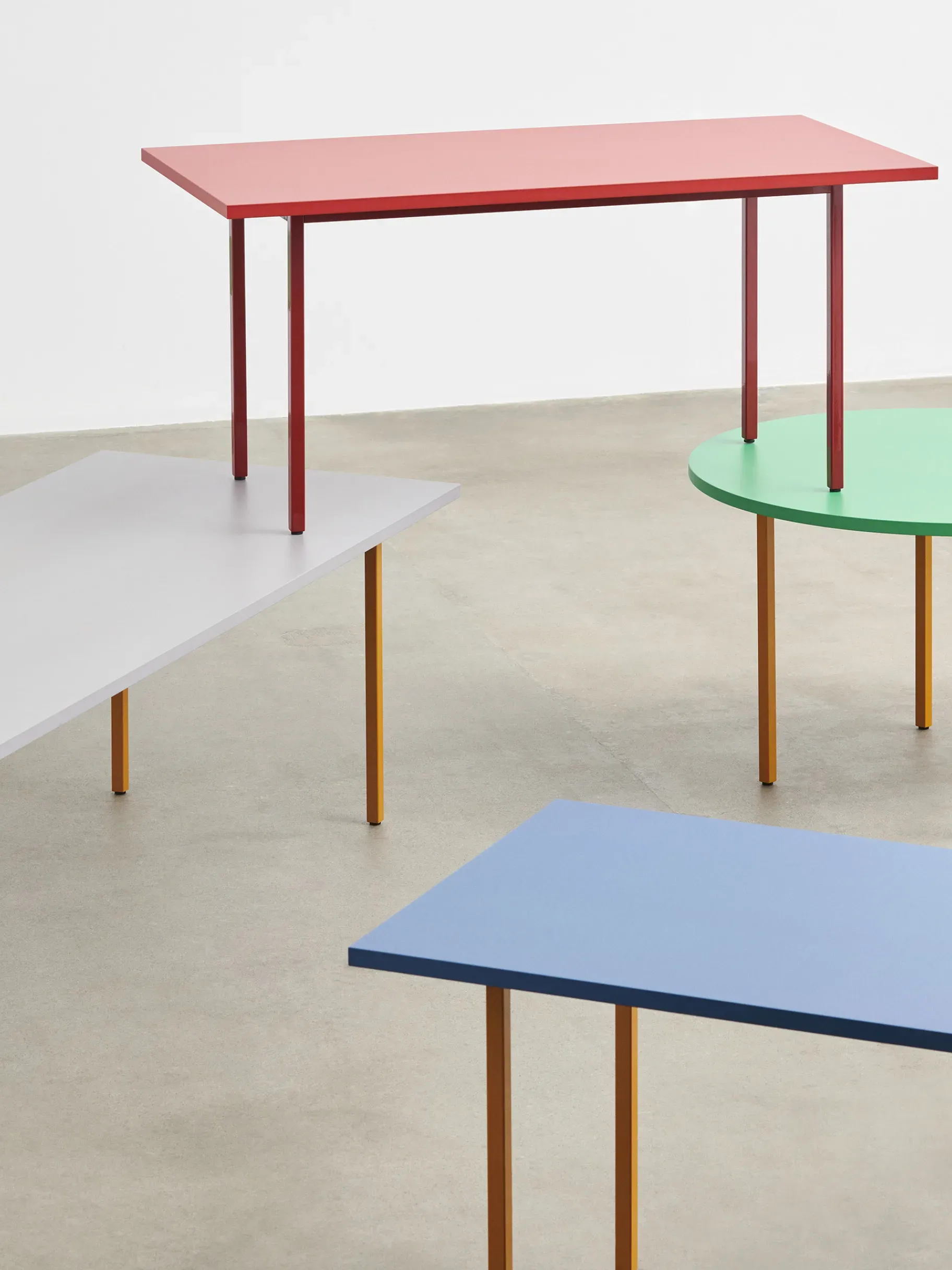 BENSIMON Tables & Consoles<Table rectangulaire two-colour muller van severen bleu pied ocre l200cm - hay #ffffff
