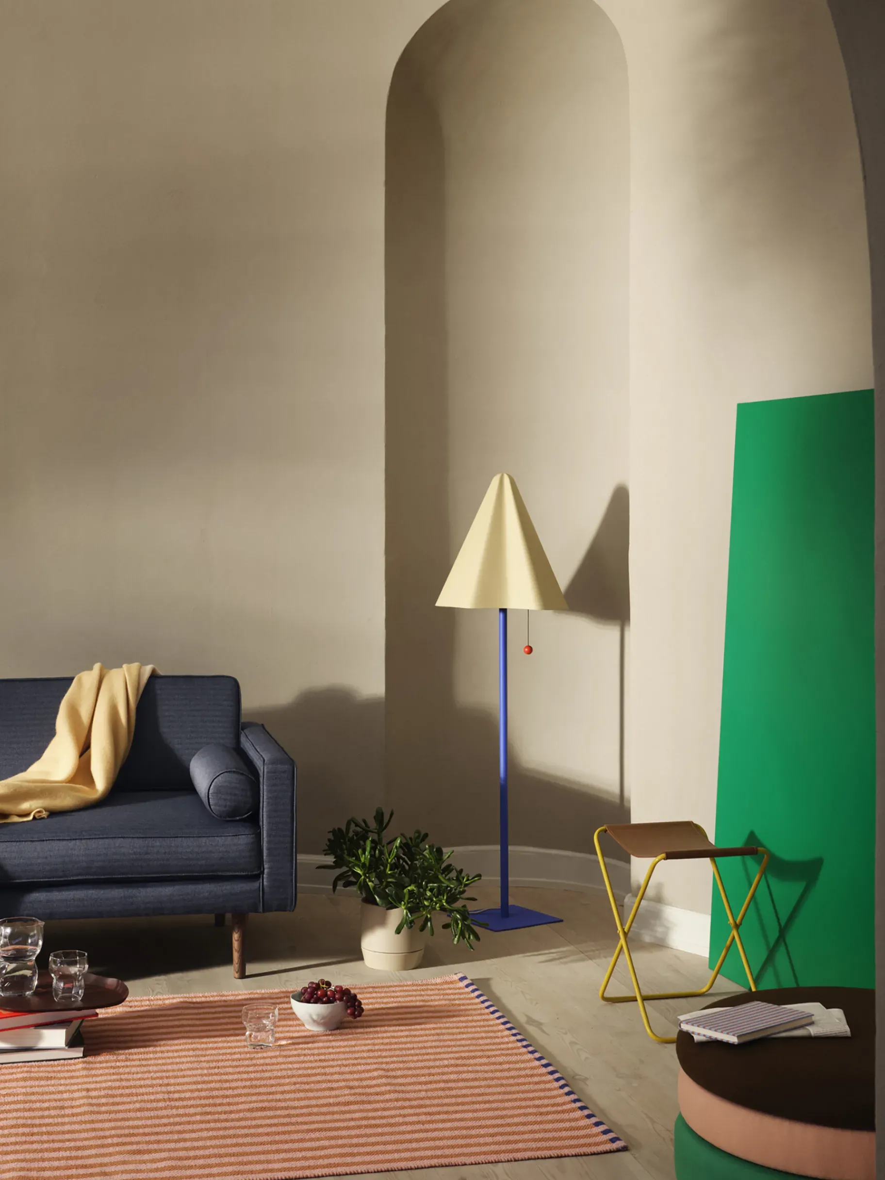 BENSIMON Chaises, Bancs & Tabourets<Tabouret pliable nola cuir acier - broste copenhagen JAUNE