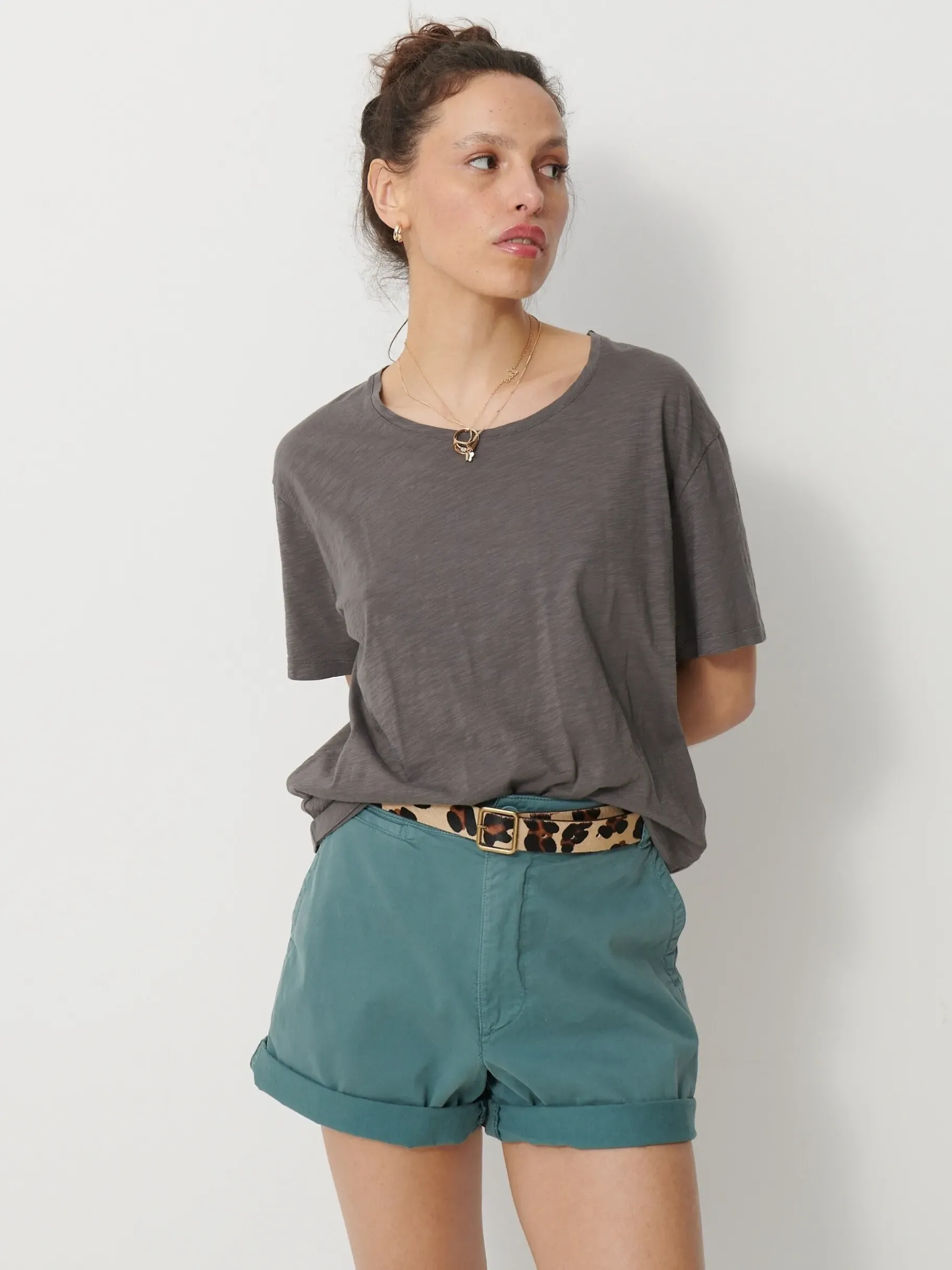 BENSIMON Tops & Chemises<Tee shirt july Taupe foncé