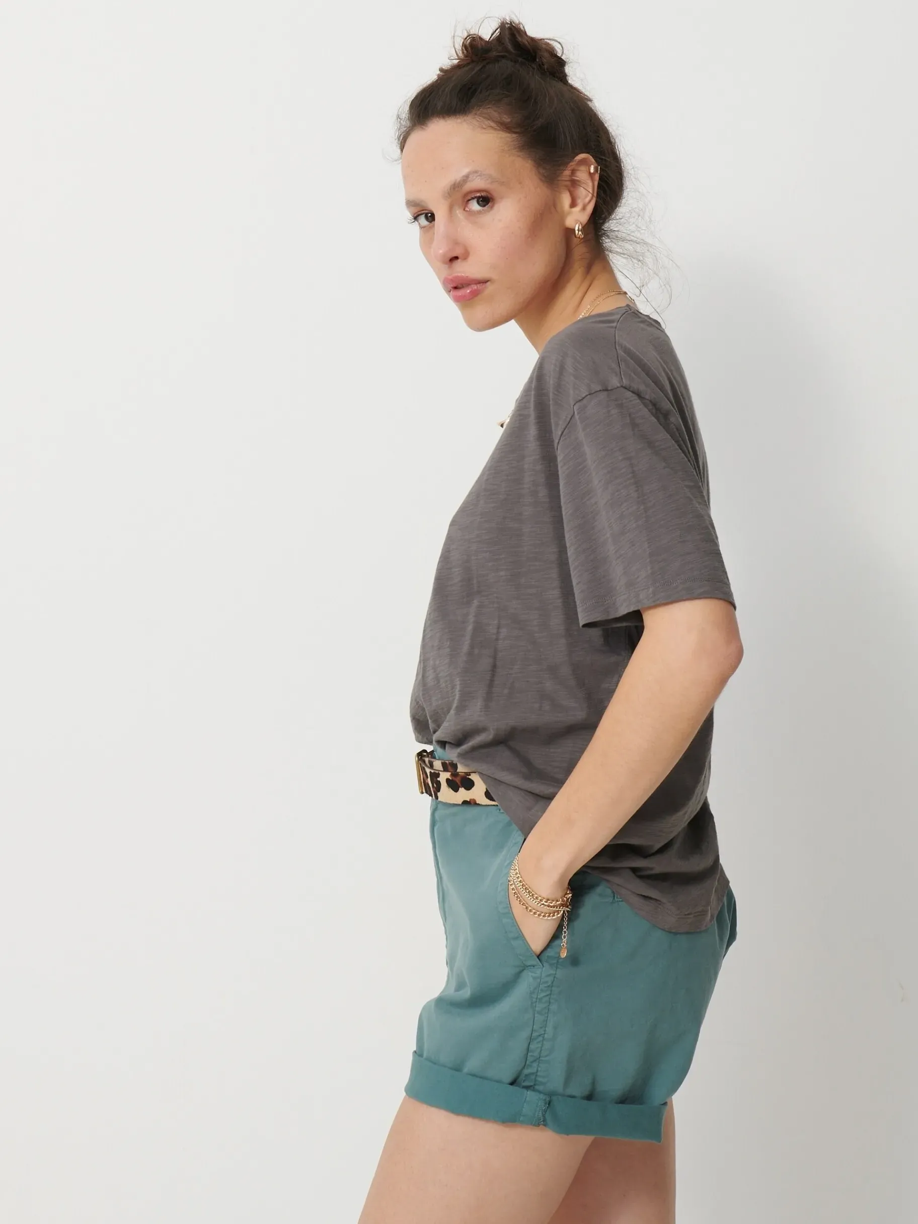 BENSIMON Tops & Chemises<Tee shirt july Taupe foncé