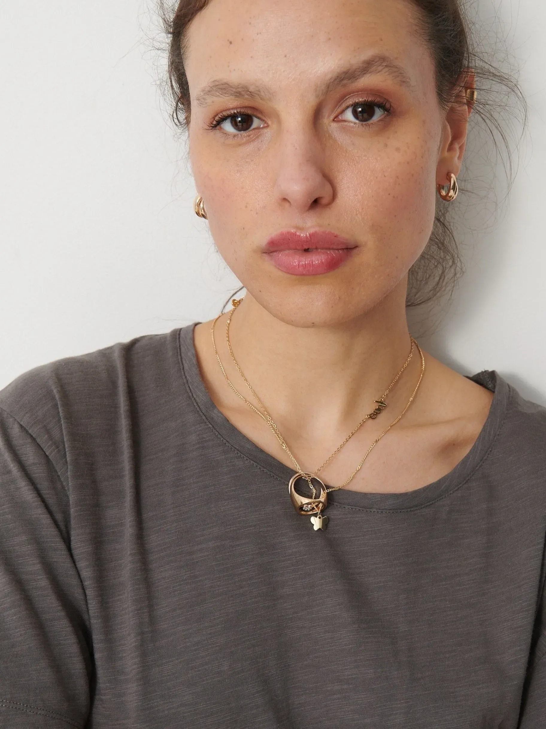 BENSIMON Tops & Chemises<Tee shirt july Taupe foncé