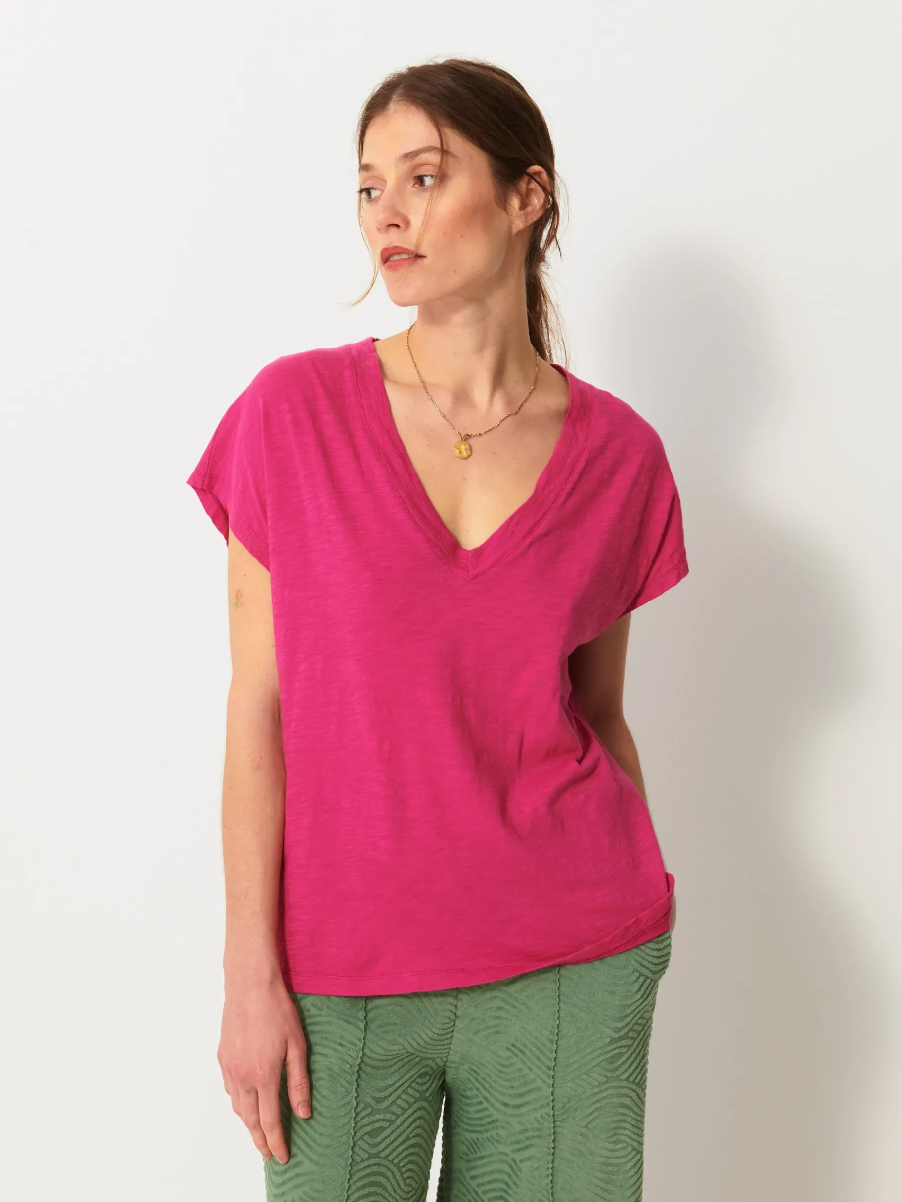 BENSIMON Tops & Chemises<Tee shirt lucia FUSHIA