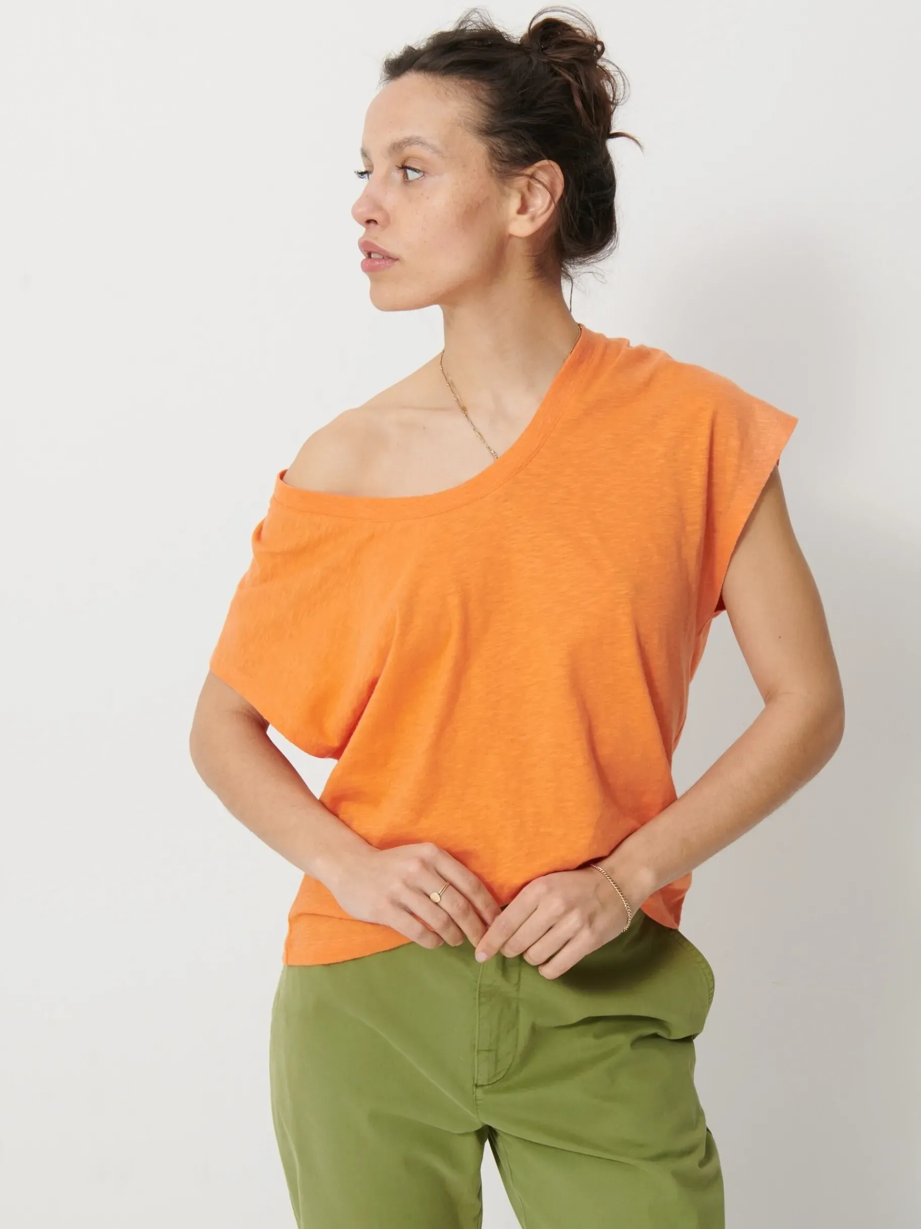 BENSIMON Tops & Chemises<Tee shirt luciana ORANGE
