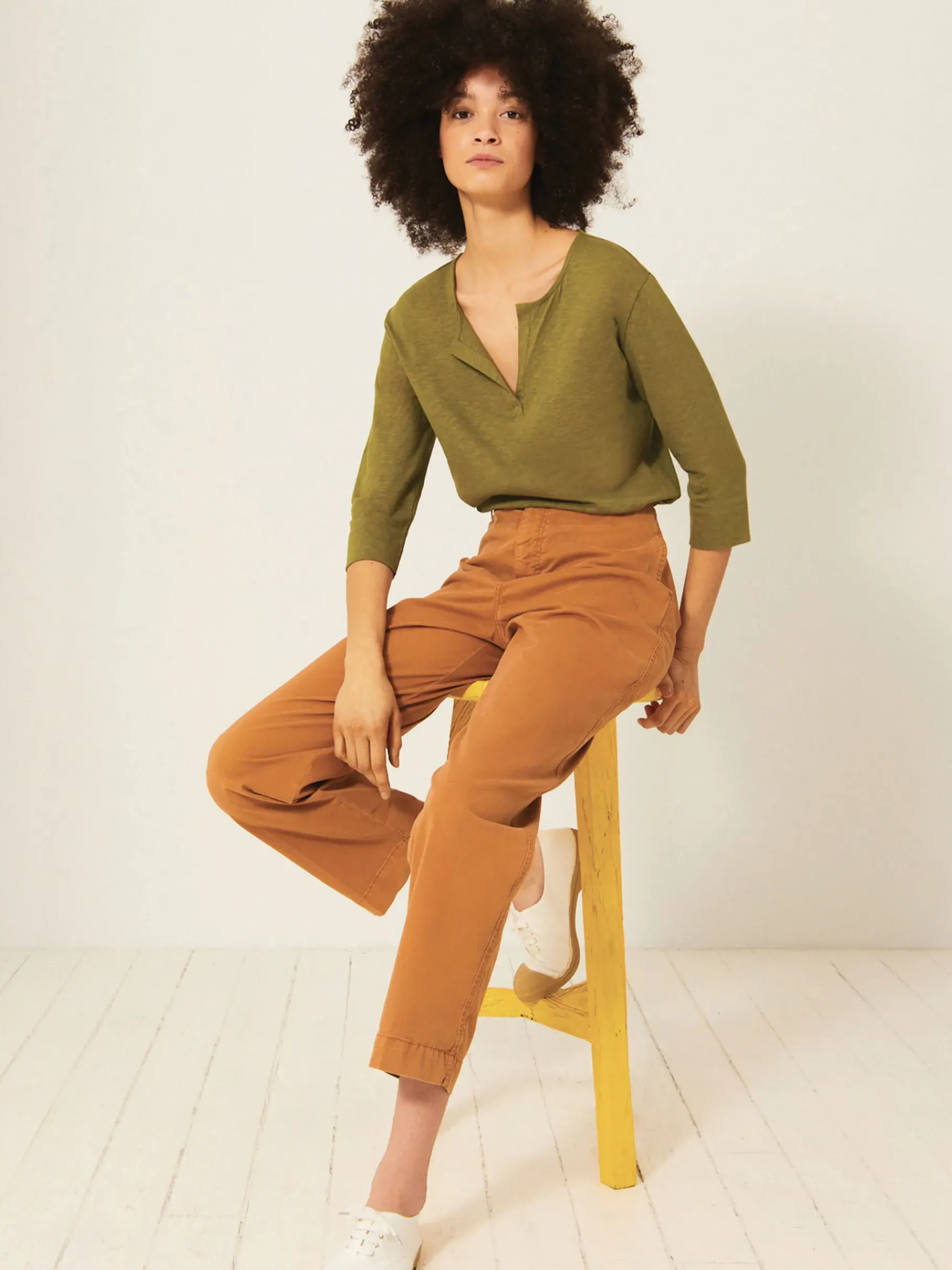 BENSIMON Tops & Chemises<T-shirt boris OLIVE