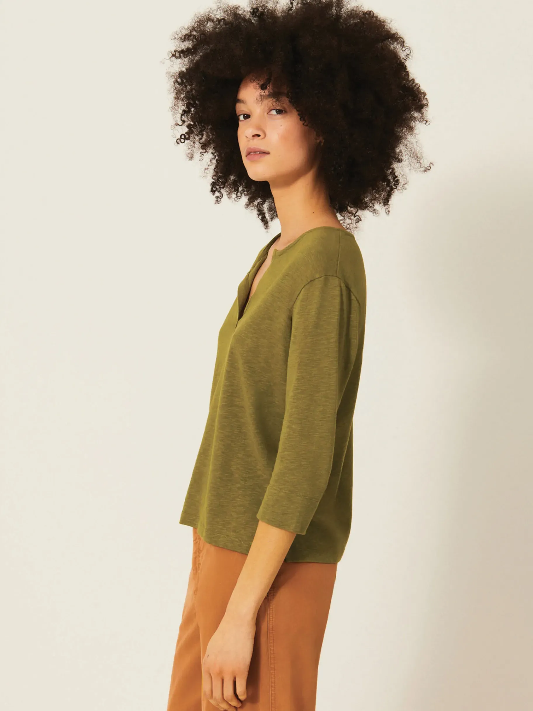 BENSIMON Tops & Chemises<T-shirt boris OLIVE