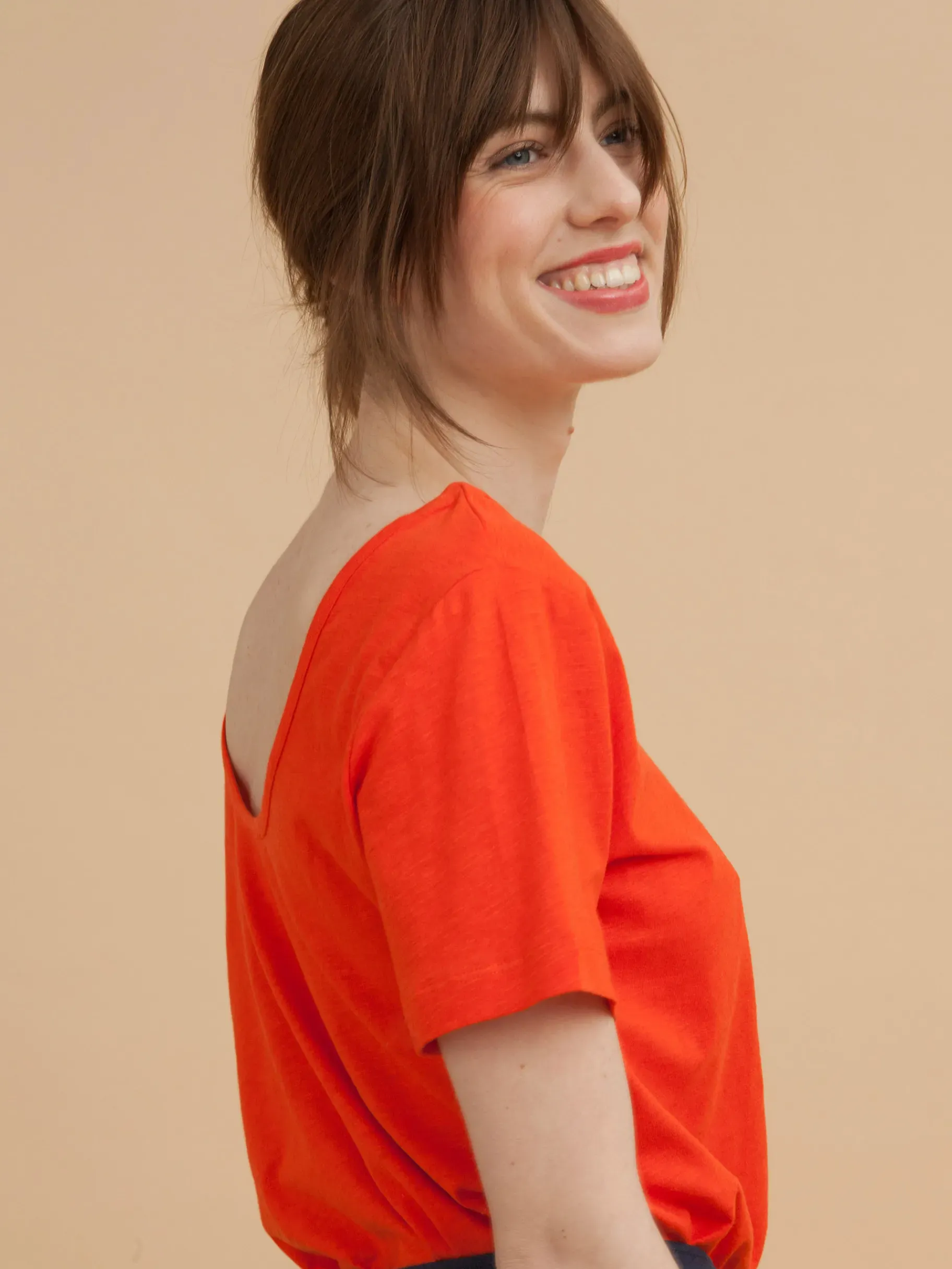 BENSIMON Tops & Chemises<T-shirt flavio COQUELICOT