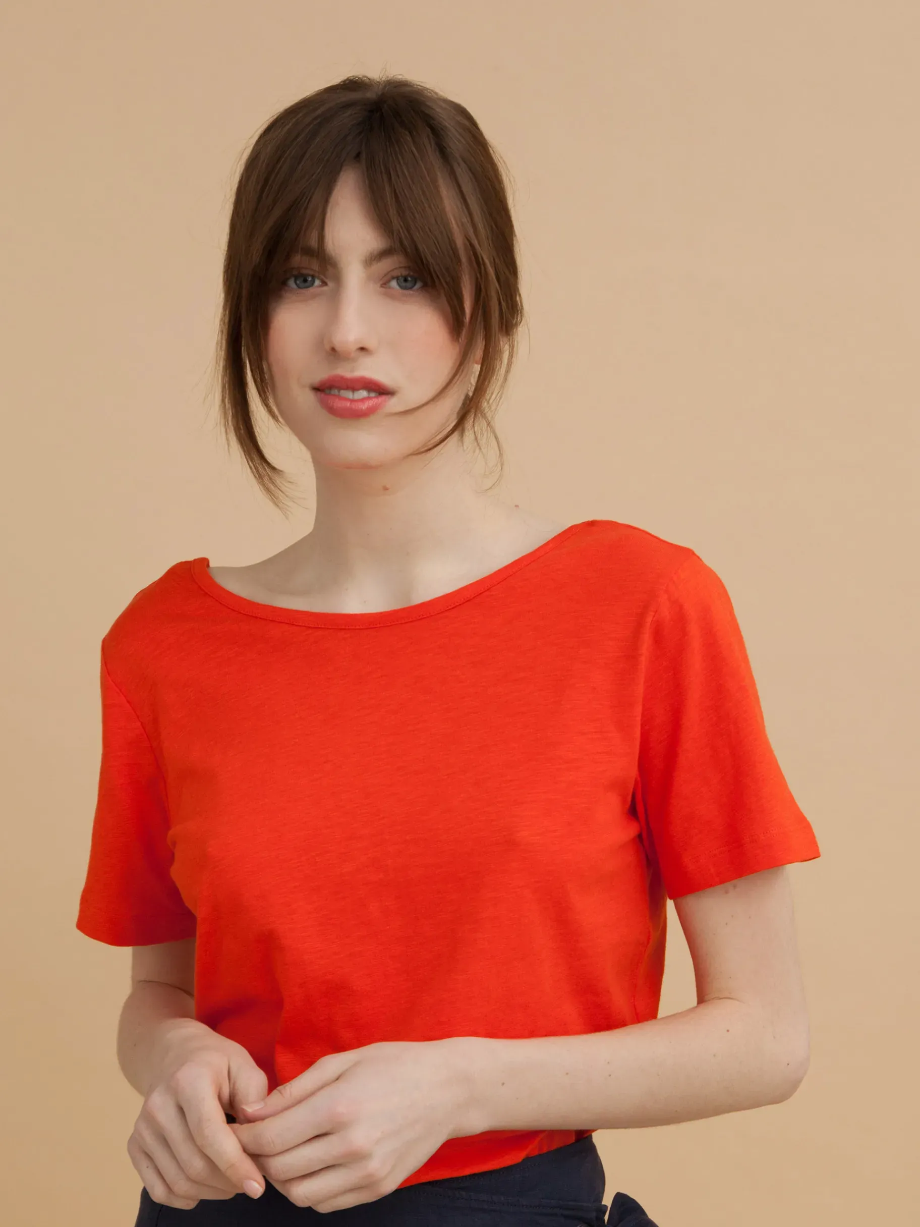 BENSIMON Tops & Chemises<T-shirt flavio COQUELICOT