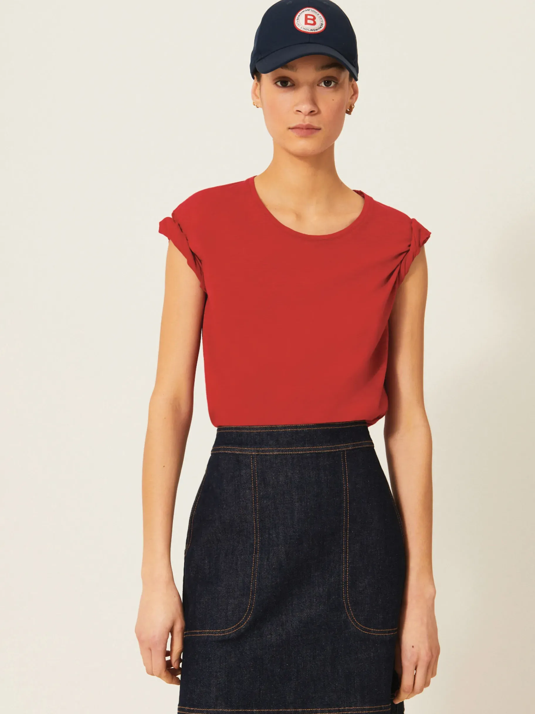 BENSIMON Tops & Chemises<T-shirt july FRAISE