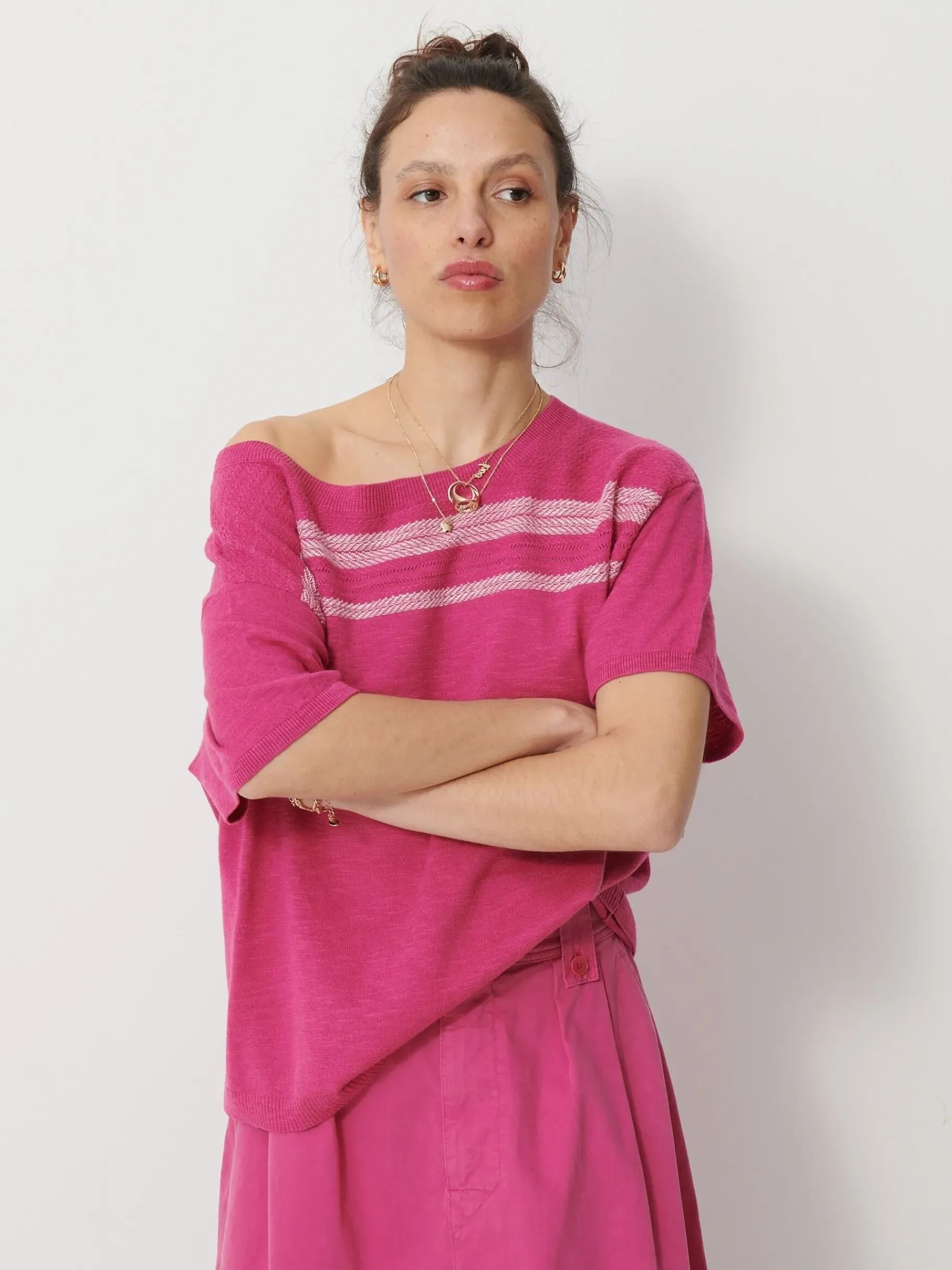 BENSIMON Pulls, Sweats & Gilets<T-shirt martin FUSHIA