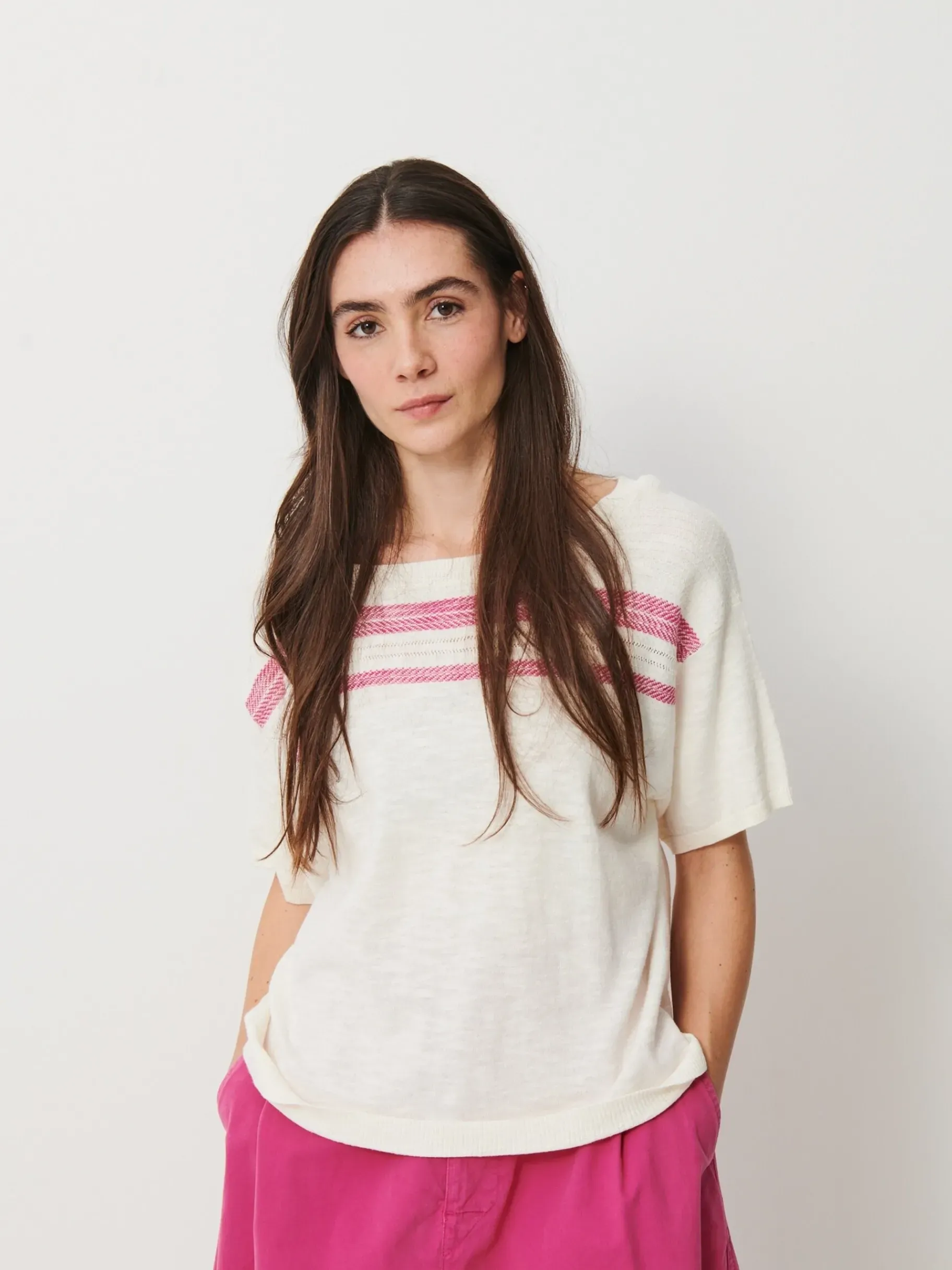 BENSIMON Pulls, Sweats & Gilets<T-shirt martin IVOIRE