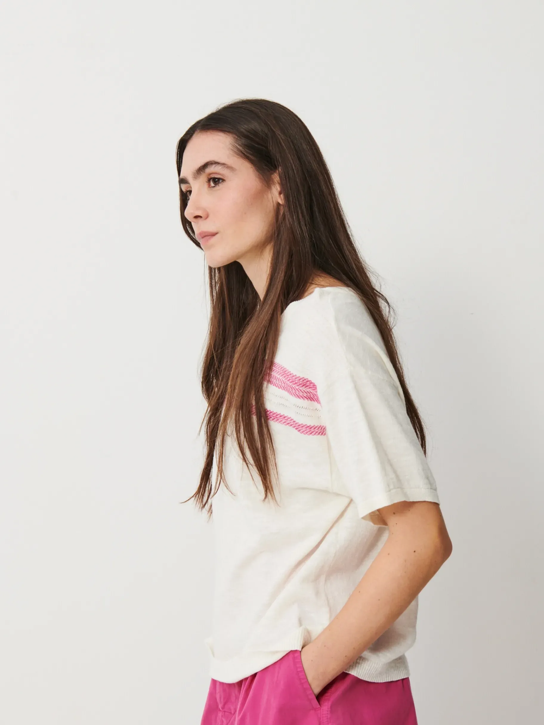 BENSIMON Pulls, Sweats & Gilets<T-shirt martin IVOIRE