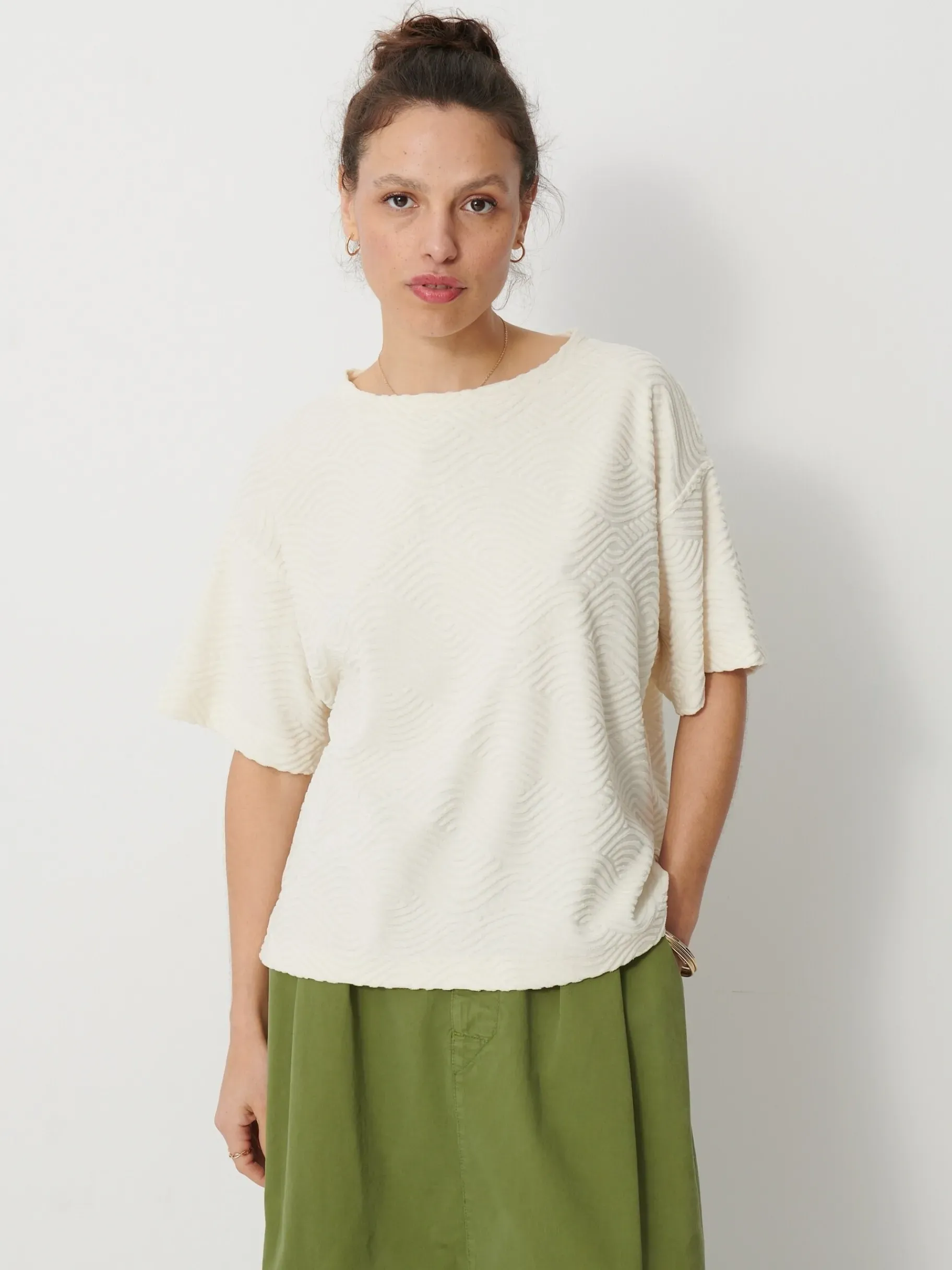 BENSIMON Pulls, Sweats & Gilets<T-shirt martin IVOIRE
