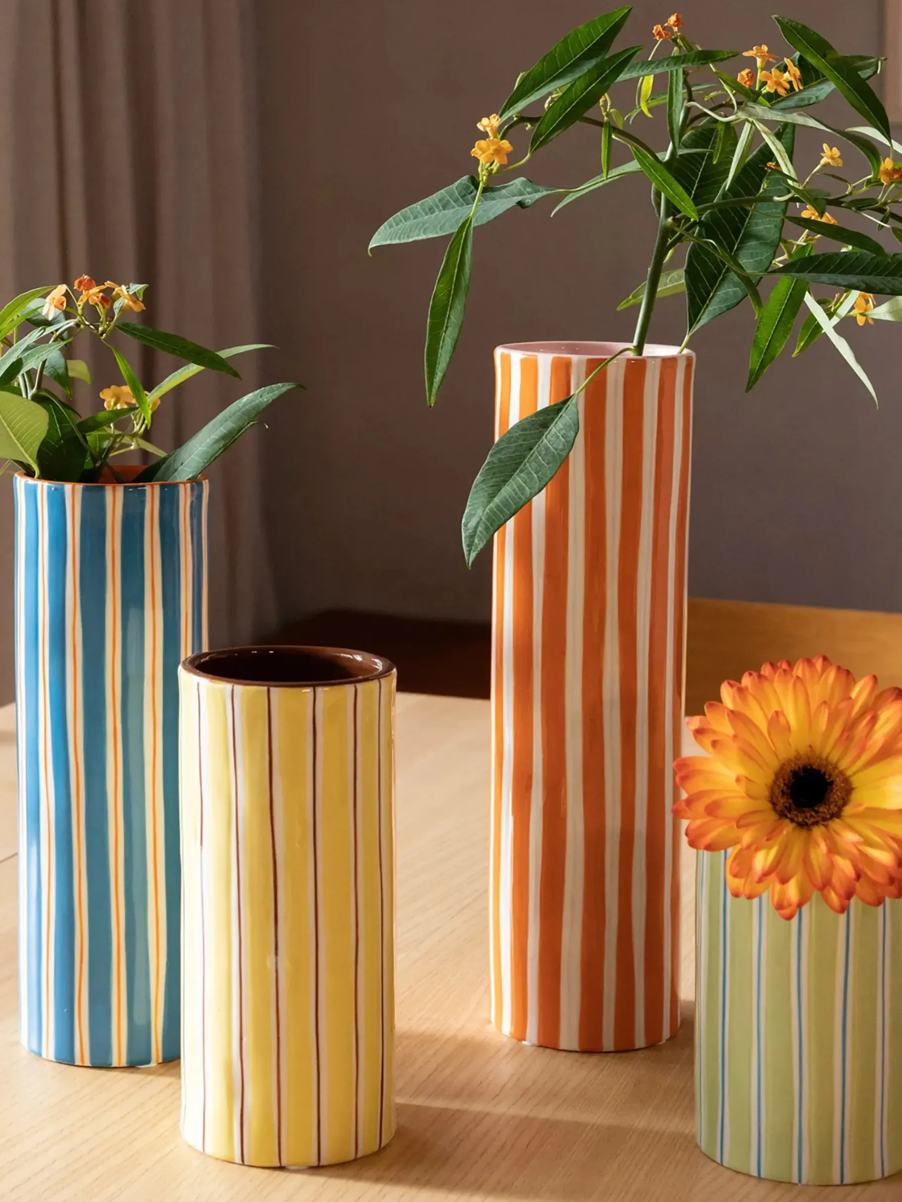 BENSIMON Vases<Vase rayures - &klevering ORANGE