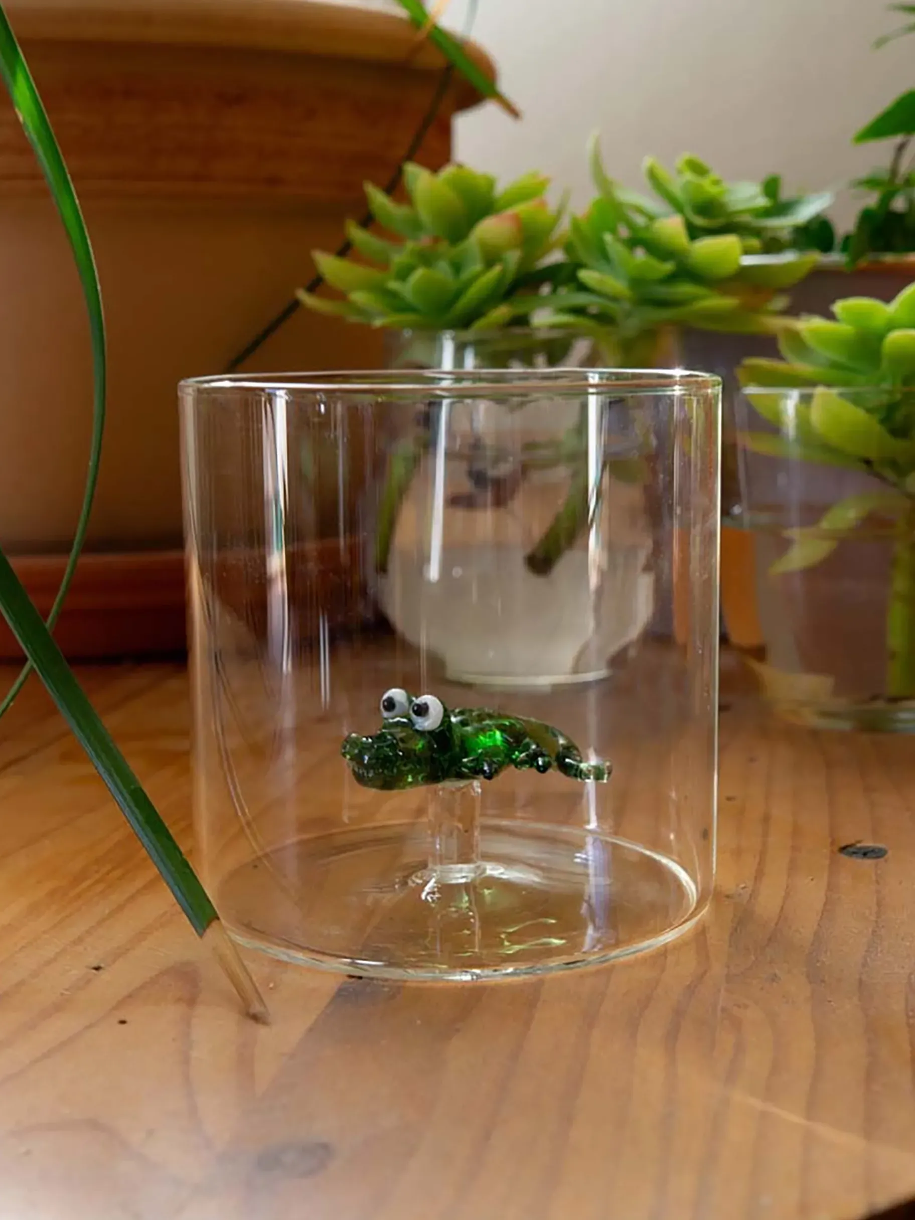 BENSIMON Verres & Carafes<Verre figurine alligator - wd lifestyle easylife VERT