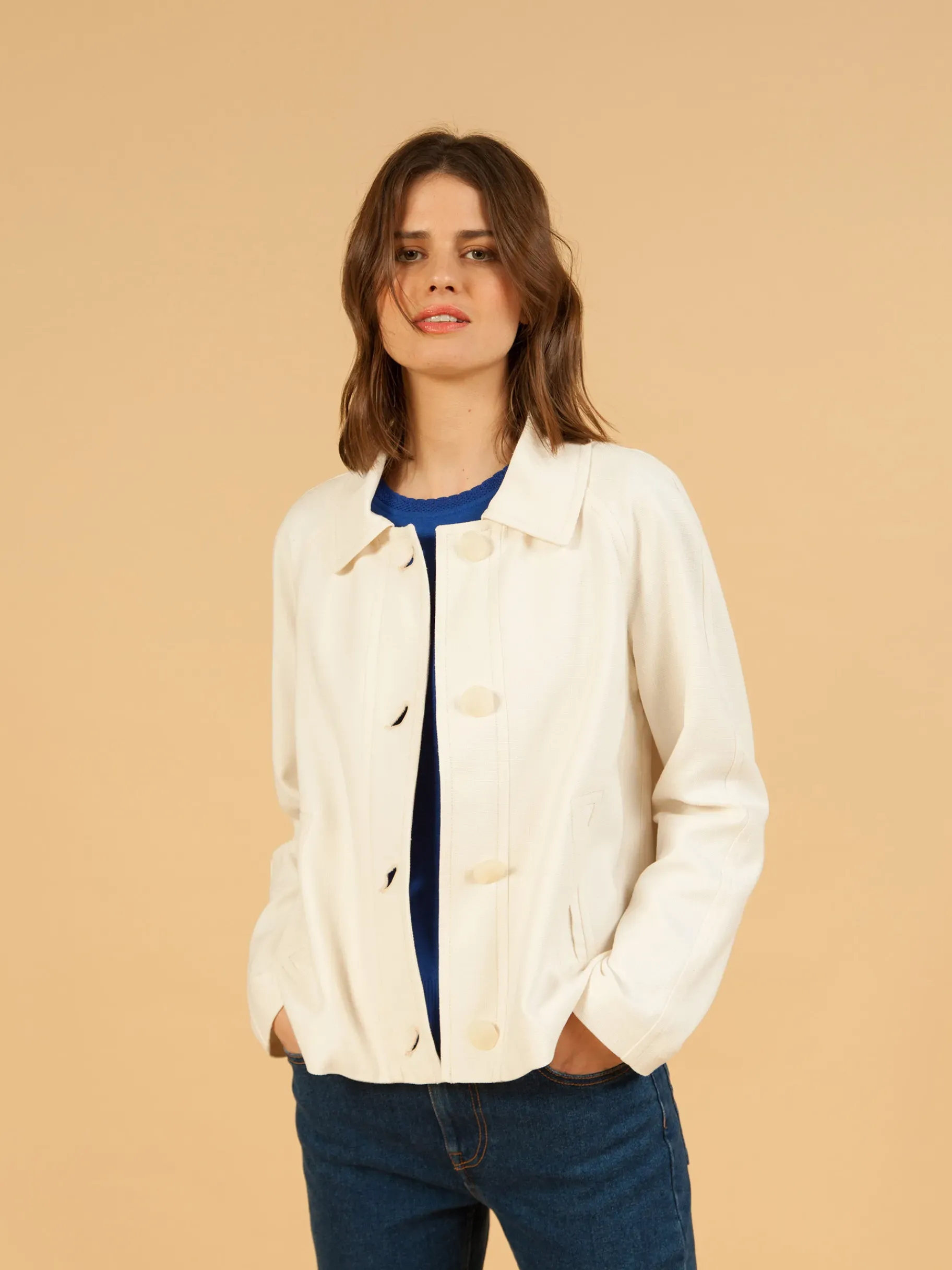 BENSIMON Manteaux & Vestes<Veste fact #ffffff